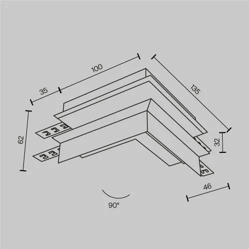 Комплектующие для встраиваемой трековой системы Technical TRA34CO-42W  фото 6